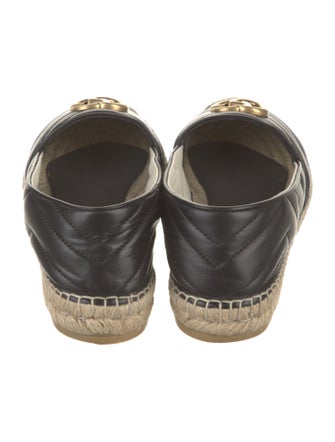 Gucci Double G Logo Leather Espadrilles