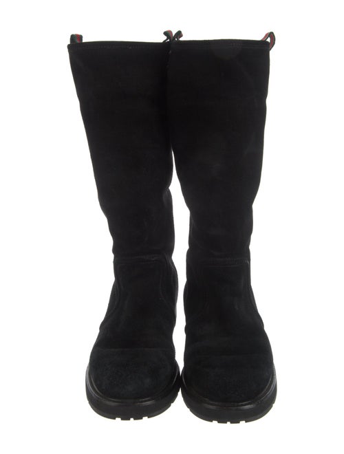 Gucci Web Accent Suede Boots