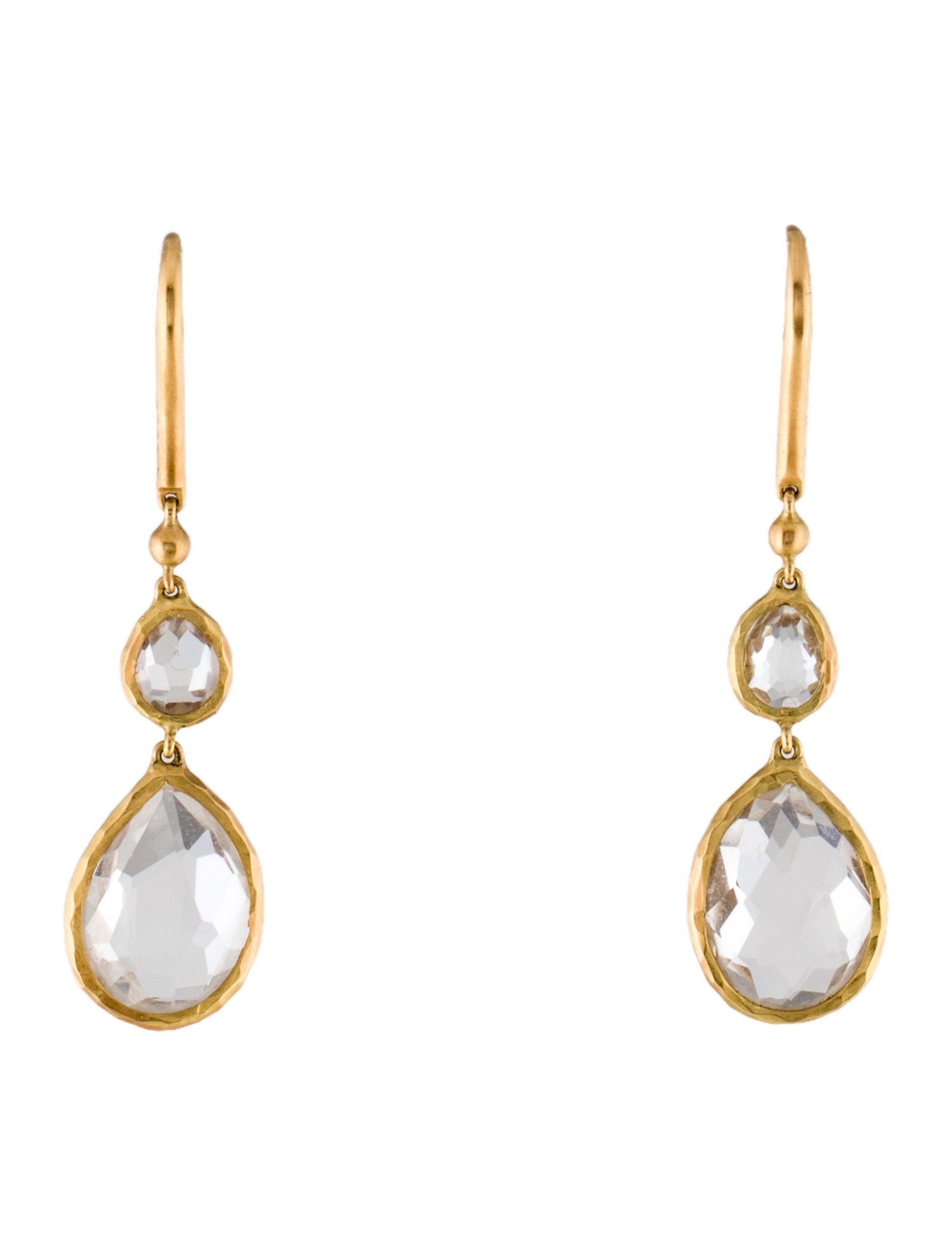 Gucci 18K Quartz Drop Earrings