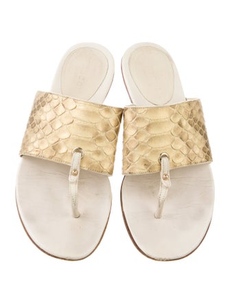 Gucci Python Animal Print Slides