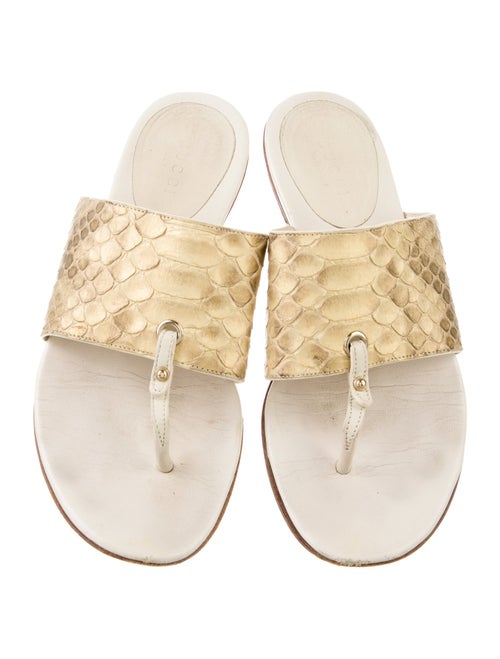 Gucci Python Animal Print Slides