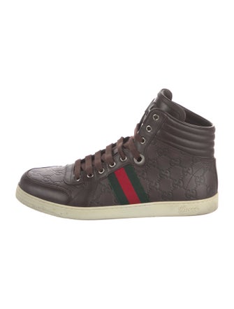Gucci Interlocking CC Logo Leather Sneakers
