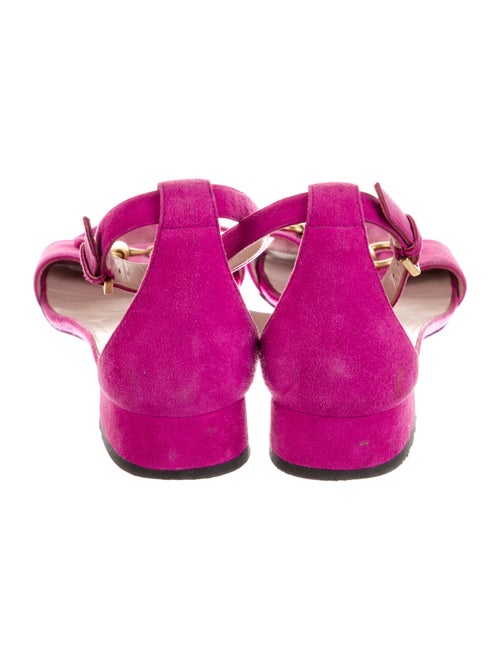 Gucci Horsebit Accent Suede Sandals