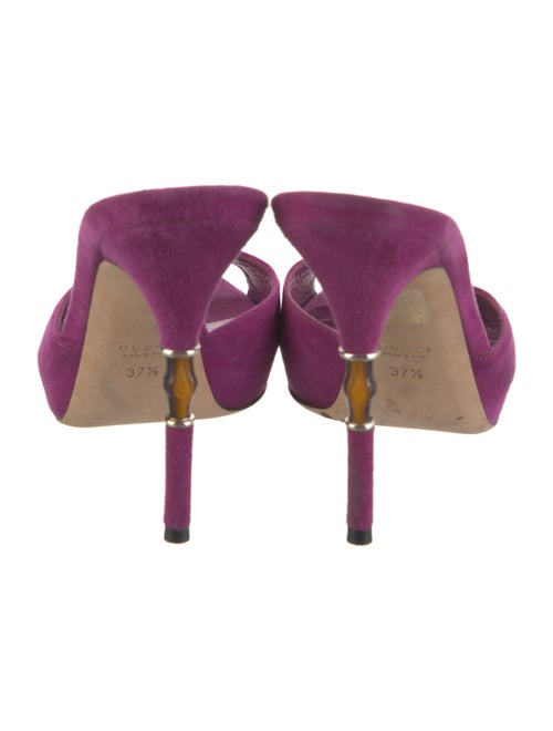 Gucci Bamboo Accent Suede Slides