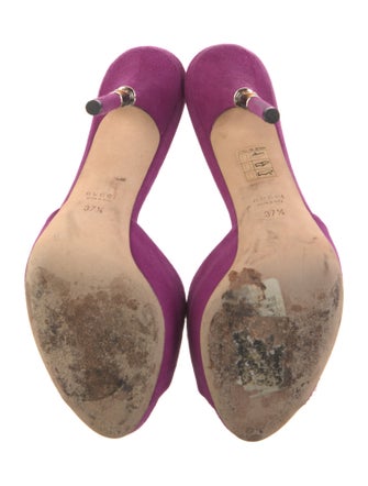 Gucci Bamboo Accent Suede Slides