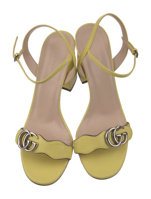 Gucci Double G Logo Leather Sandals