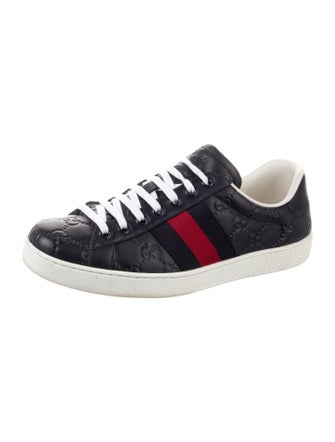 Gucci Sylvie Web Accent Leather Sneakers