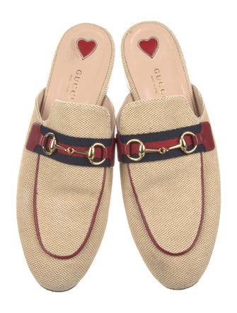 Gucci Web Accent Canvas Mules