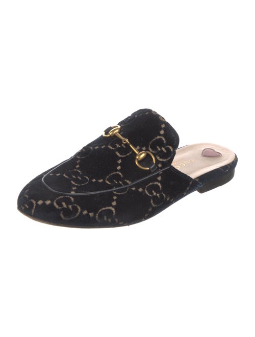 Gucci Horsebit Accent Velvet Mules