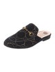 Gucci Horsebit Accent Velvet Mules