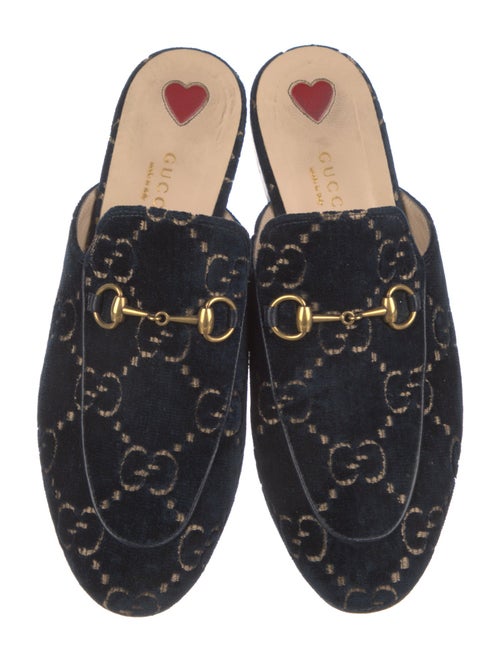 Gucci Horsebit Accent Velvet Mules