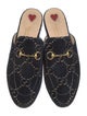 Gucci Horsebit Accent Velvet Mules