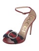 Gucci Sylvie Web Accent Leather Sandals