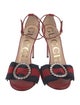 Gucci Sylvie Web Accent Leather Sandals
