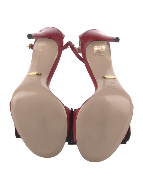 Gucci Sylvie Web Accent Leather Sandals