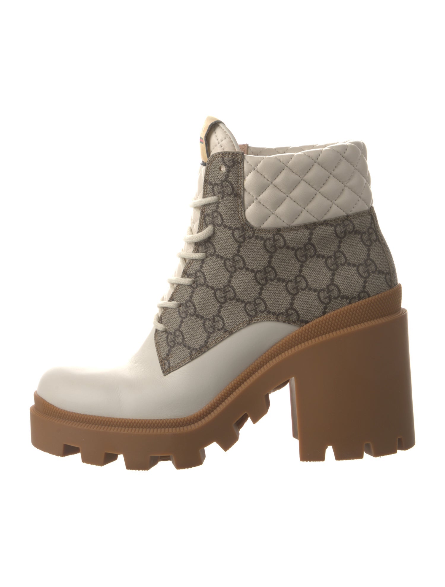 Gucci Printed Lace-Up Boots