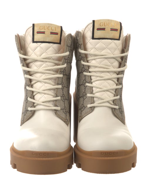 Gucci Printed Lace-Up Boots