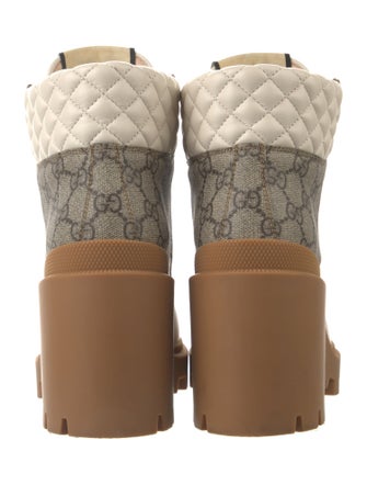 Gucci Printed Lace-Up Boots