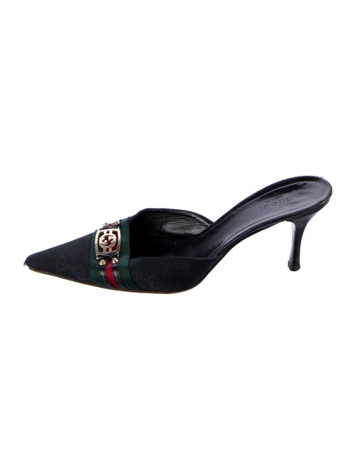 Gucci Web Accent Canvas Mules