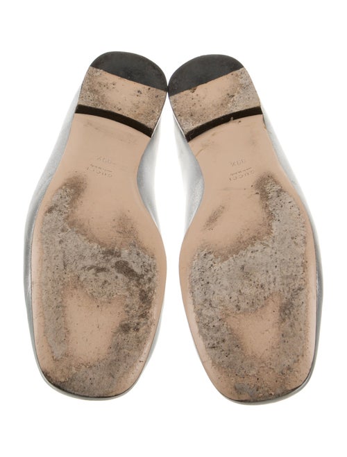 Gucci Leather Crystal Embellishments Loafers