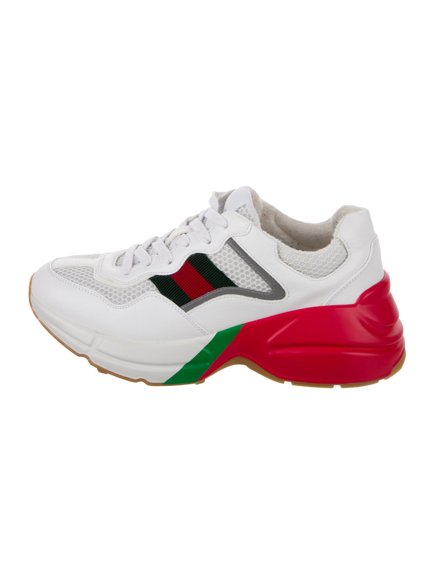 Gucci Web Accent Leather Chunky Sneakers