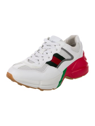 Gucci Web Accent Leather Chunky Sneakers