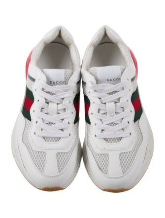 Gucci Web Accent Leather Chunky Sneakers