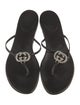 Gucci Interlocking G Logo Leather Slides