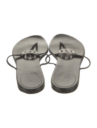 Gucci Interlocking G Logo Leather Slides