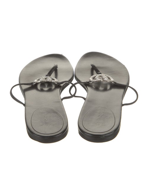 Gucci Interlocking G Logo Leather Slides