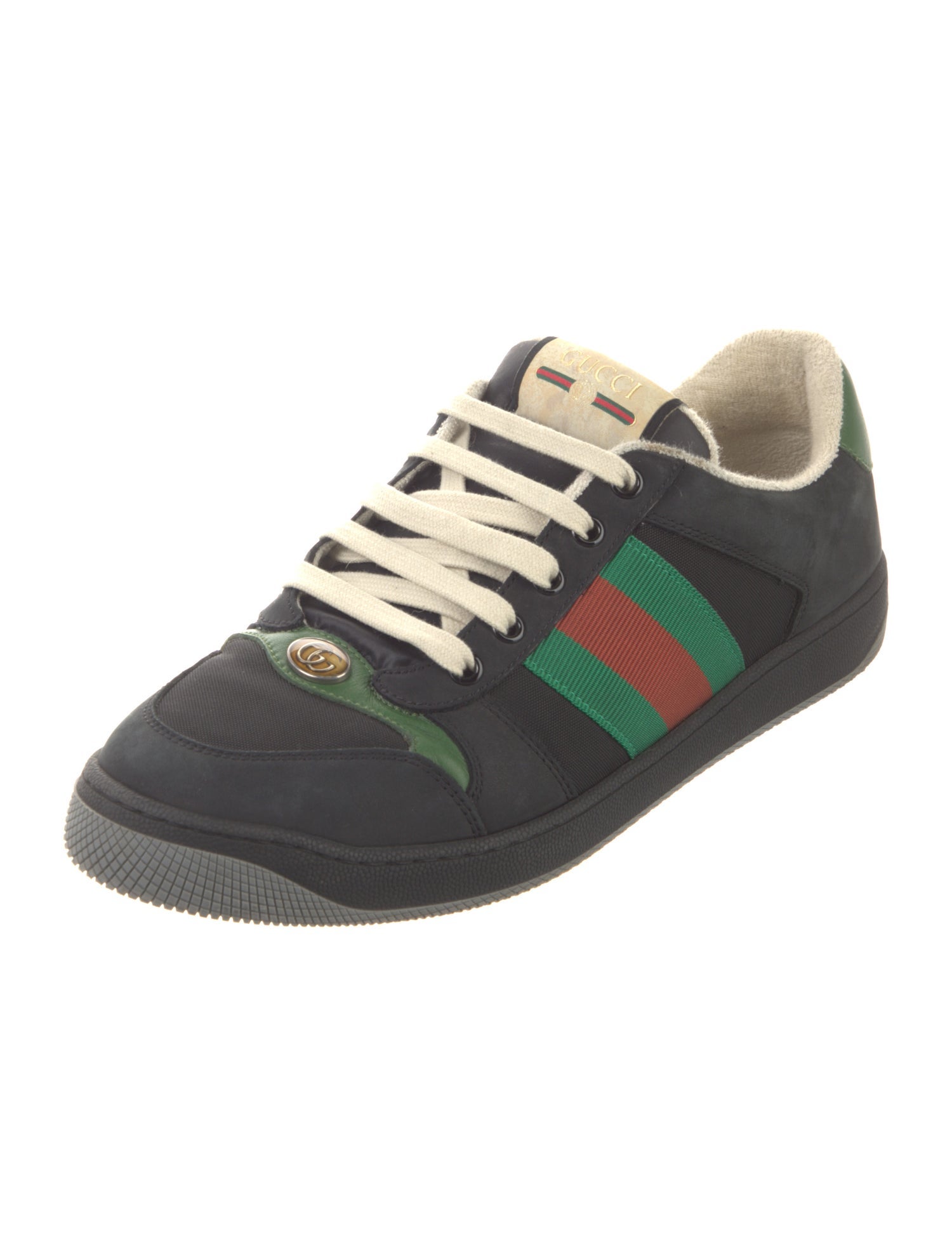 Gucci Web Accent Suede Sneakers