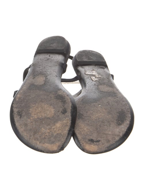 Gucci Hasler Horsebit Accent Leather T-Strap Sandals