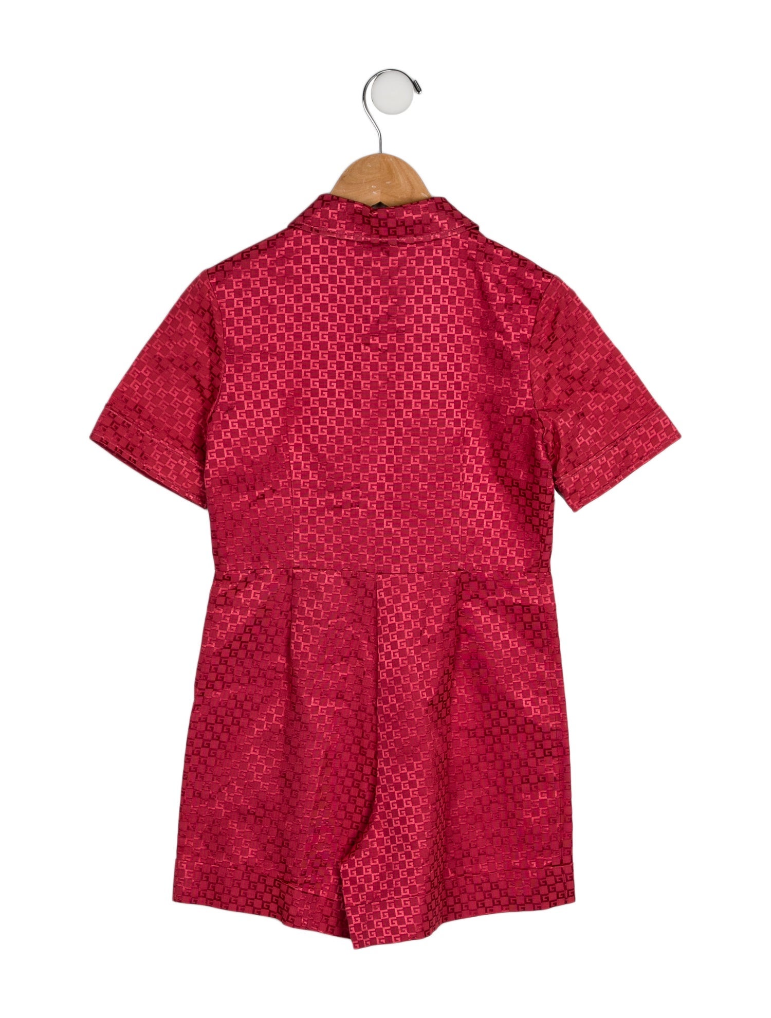 Gucci Girls' G Logo Short Sleeve Romper