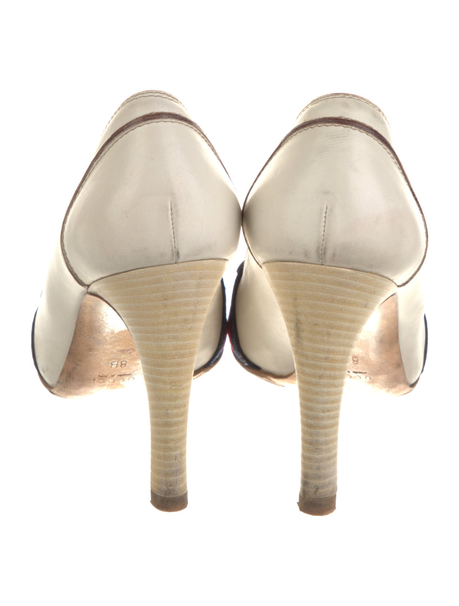 Gucci Sylvie Web Accent Leather Pumps