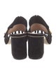 Gucci Double G Logo Suede Slides