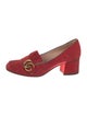 Gucci Double G Logo Suede Pumps