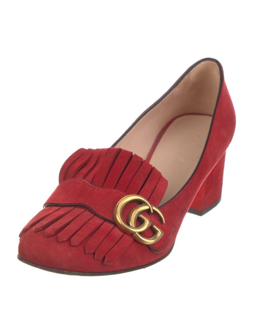 Gucci Double G Logo Suede Pumps