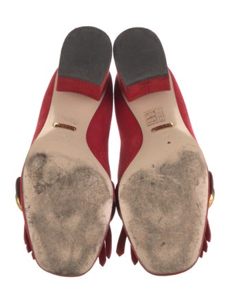 Gucci Double G Logo Suede Pumps