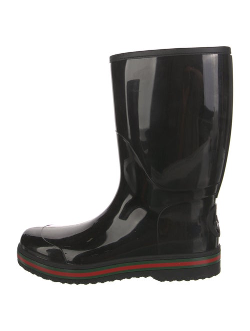 Gucci Web Accent Rubber Rain Boots