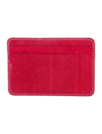 Gucci Vintage Lizard Card Holder
