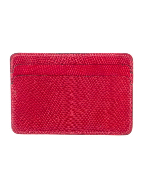 Gucci Vintage Lizard Card Holder