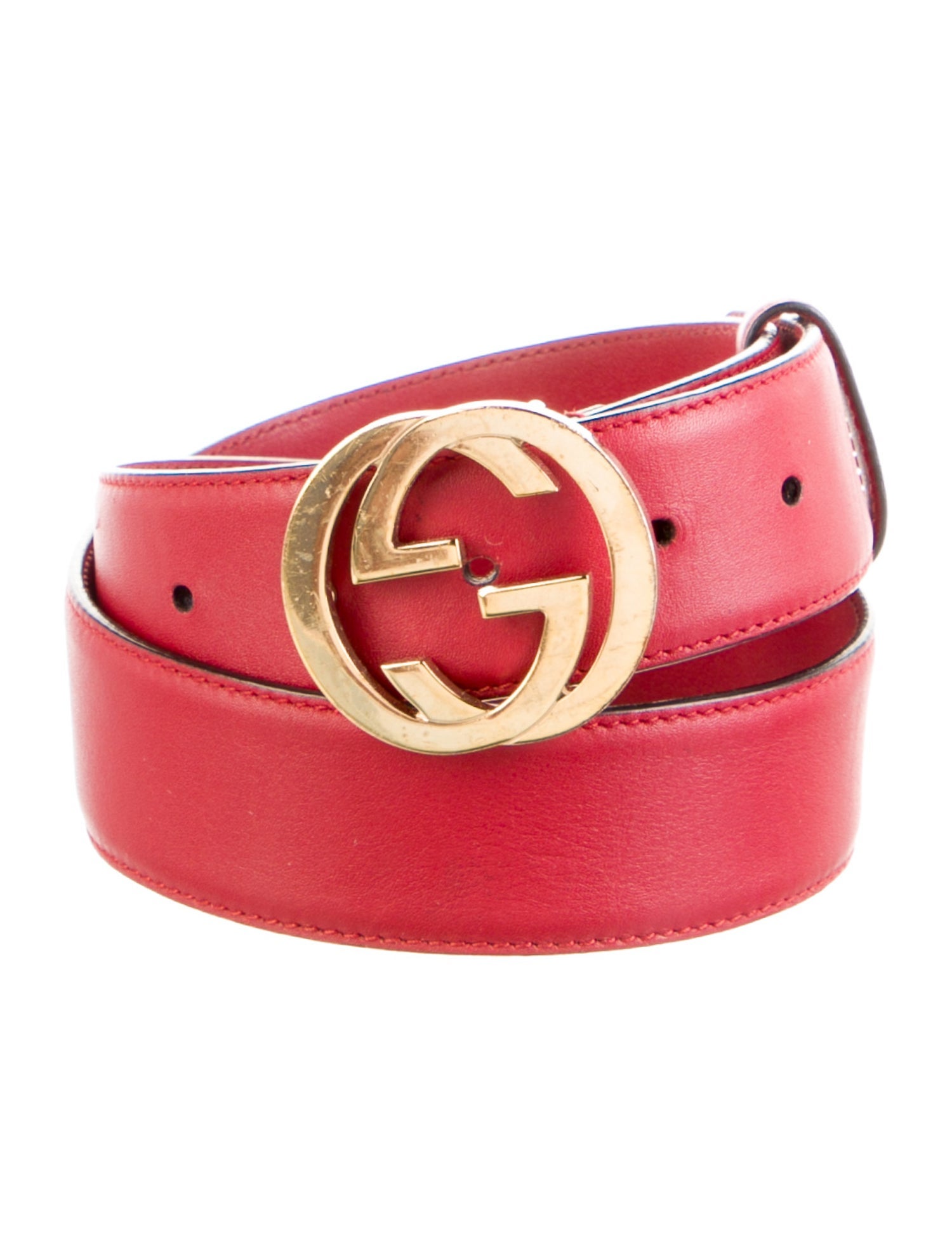 Gucci Interlocking G Logo Leather Belt