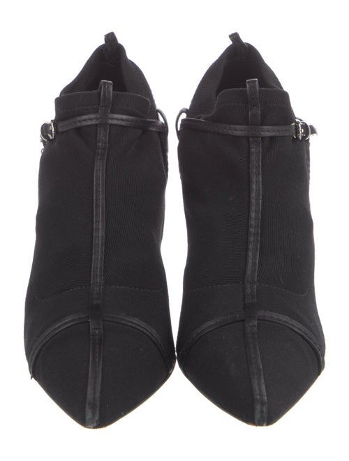 Gucci Canvas Leather Trim Embellishment Pumps