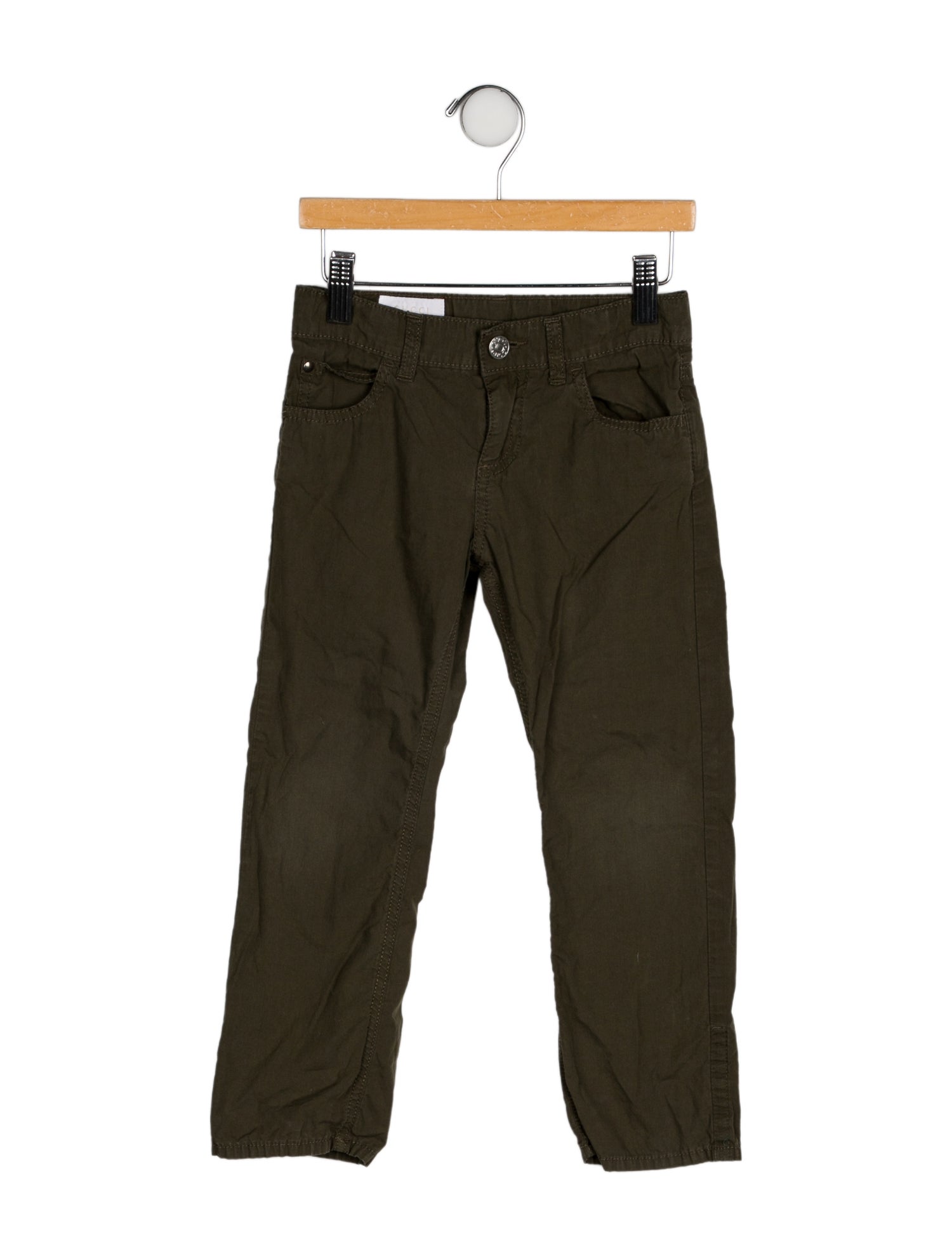 Gucci Solid Flat Front Pants
