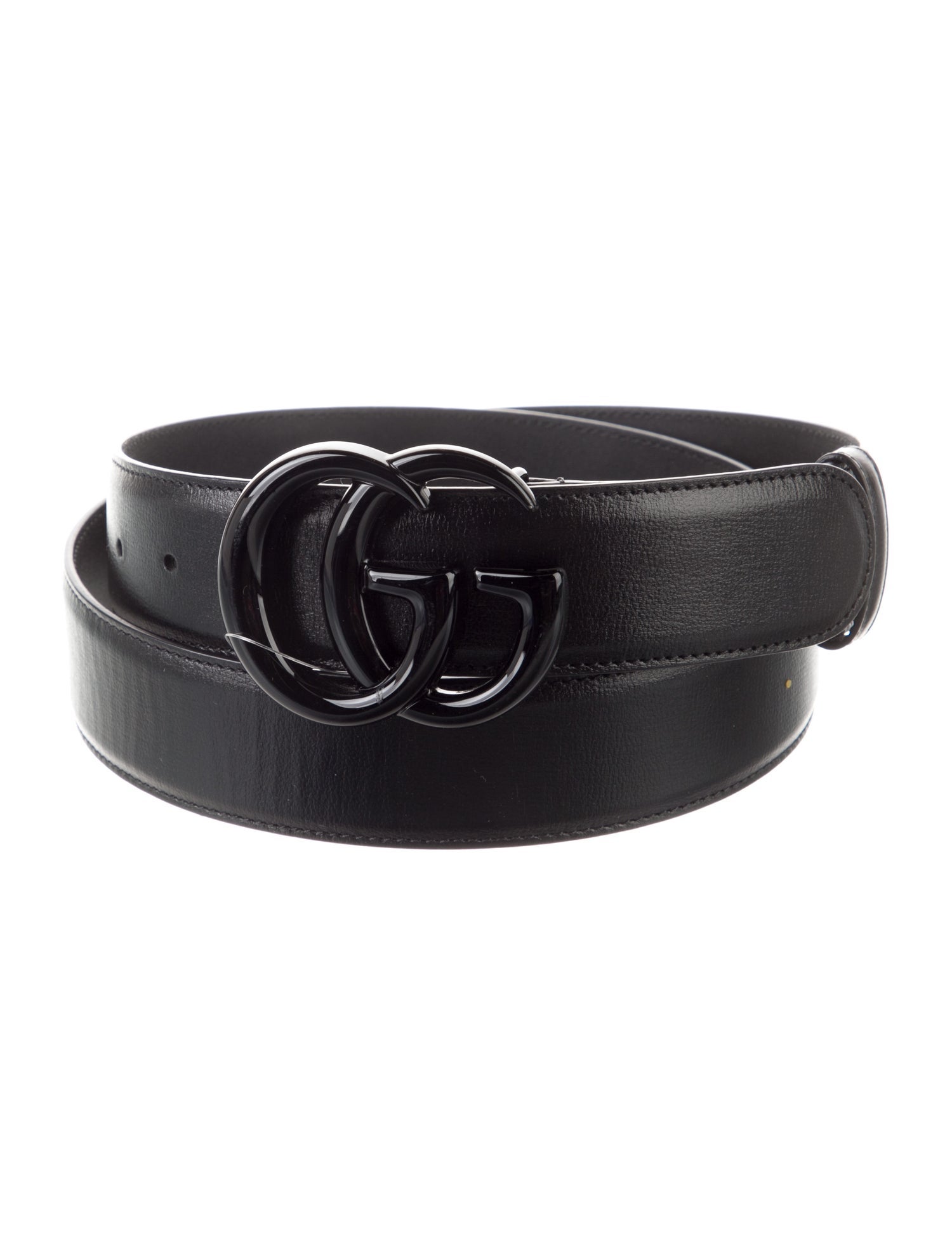 Gucci Double G Logo Leather Belt