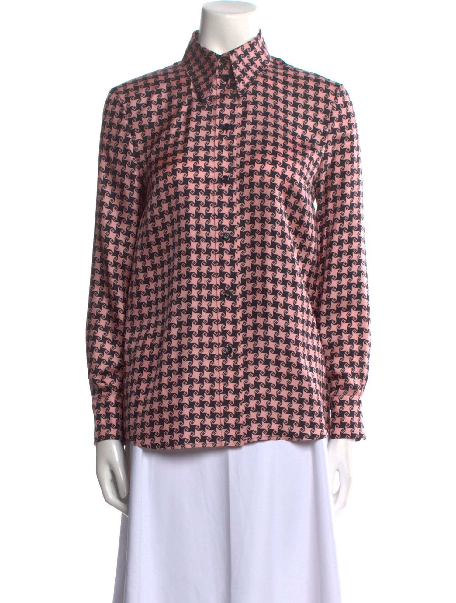 Gucci 2022 Silk Button-Up Top