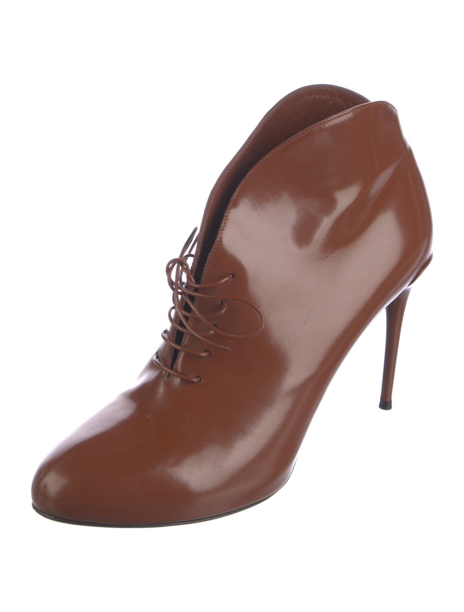 Gucci Leather Lace-Up Boots