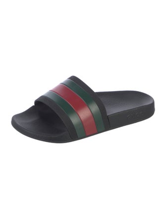 Gucci Web Accent Rubber Slides