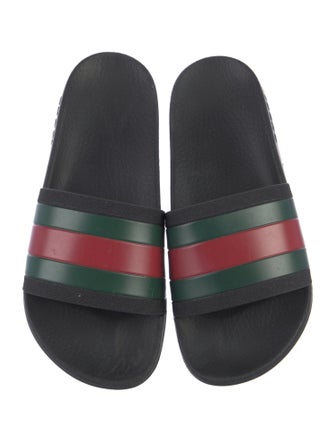 Gucci Web Accent Rubber Slides