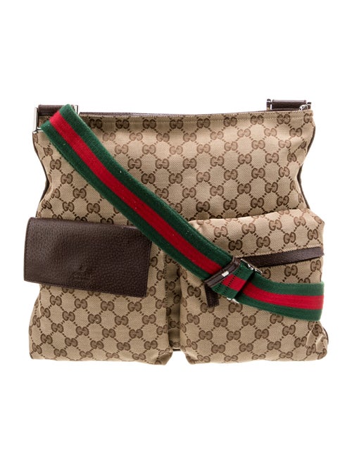 Gucci GG Canvas Messenger Bag Vintage